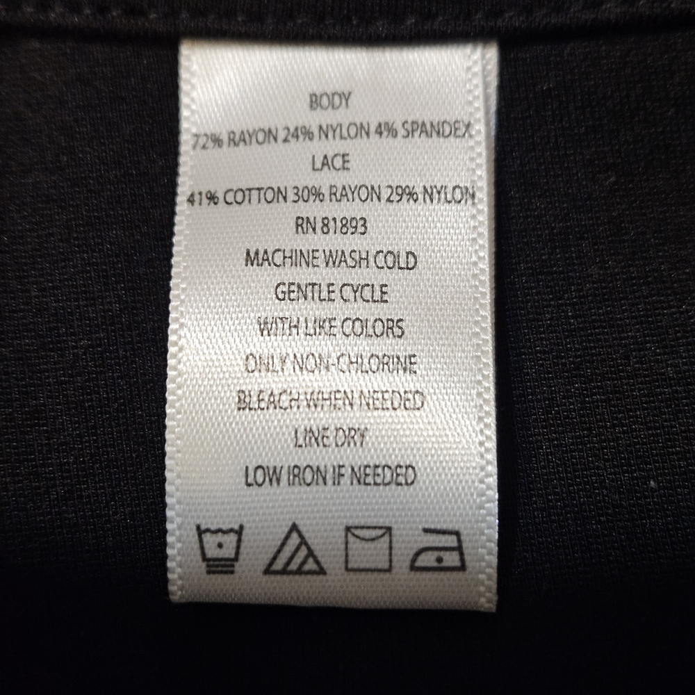 G.I.L.I. Black Pencil Skirt with Lace Detail - Picture 11 of 12